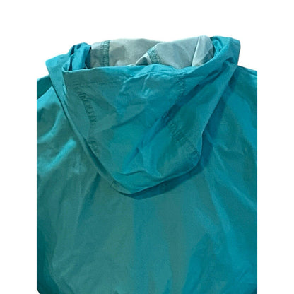 Size Medium Turquoise Blue Columbia Womens Windbreaker Hooded Jacket Full Zip