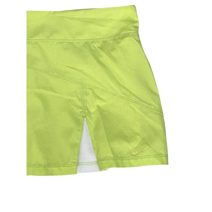 Size Large Bolle Tech Pull On Women Athletic Pickleball Skort Skirt Shorts Lime