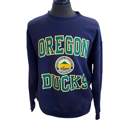 Size XXL Jansport Vintage OREGON DUCKS PULLOVER Sweatshirt Blue Y2K