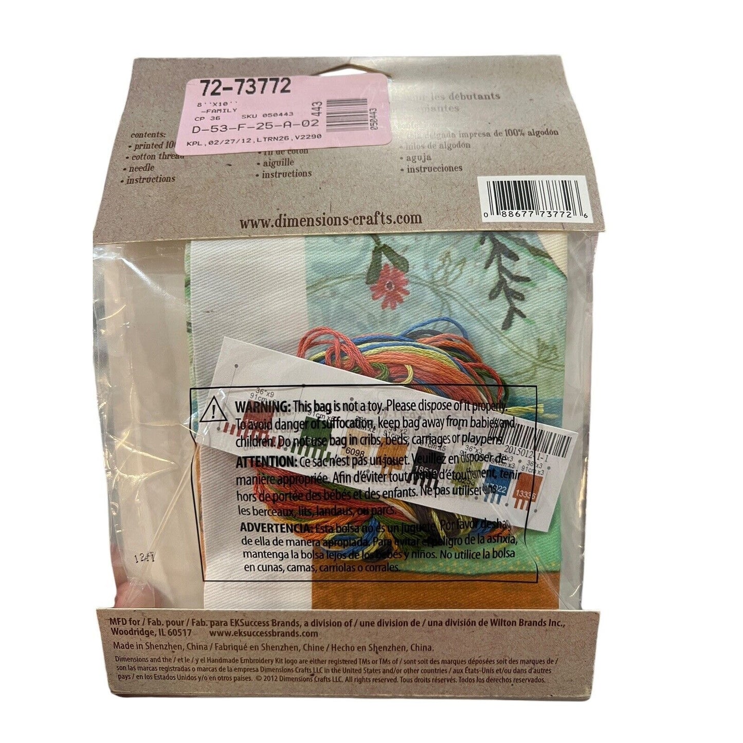 Dimensions Whimsy Applique Embroidery Kit Family Hugs Bird Lori Siebert New