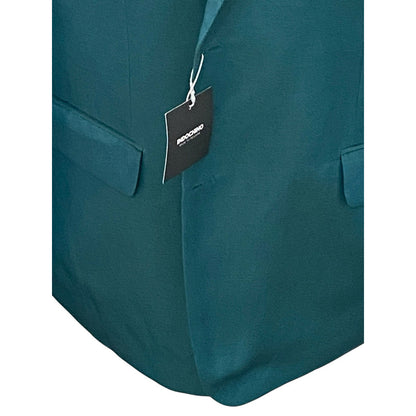 NEW Indochino Mens Teal Green Silk Linen Newbury Blazer Jacket Sz 52