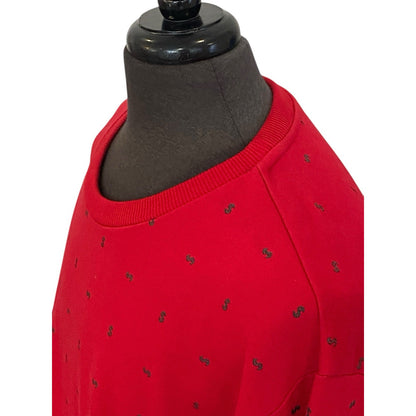 Rock Smith Brand Red Sweatshirt Dollar Signs Grunge Street wear Size 2XL