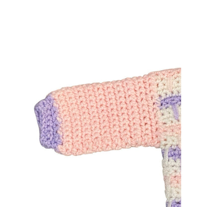 Vintage Handmade Pastel Baby Sweater Cardigan Striped Button