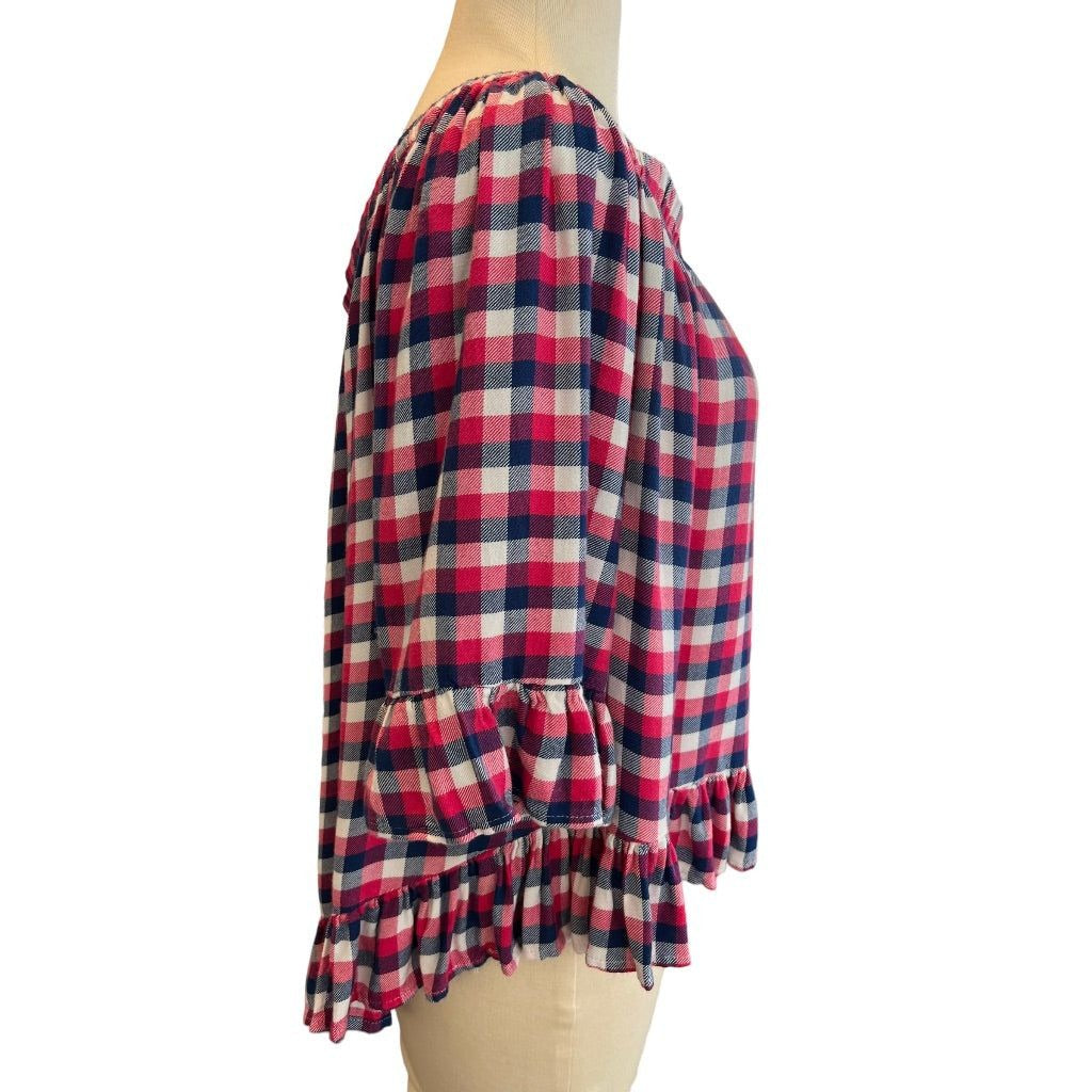 Large Jane And Delancey Checked Off Shoulder Blouse