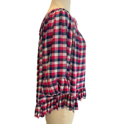 Large Jane And Delancey Checked Off Shoulder Blouse