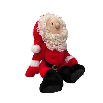 Vintage Santa Claus Plush Doll Yarn Hair Beard Christmas B J Toy Co Pennsylvania