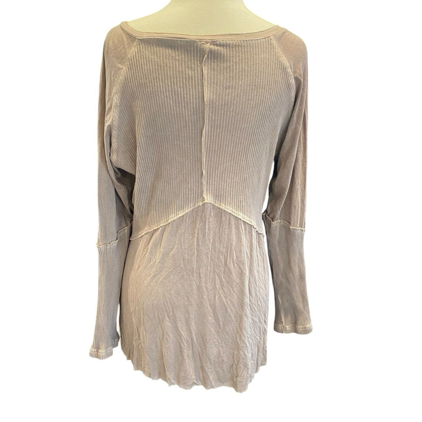 Size Medium POL Tunic Top Mauve Pink Boho V-neck Blouse Rustic