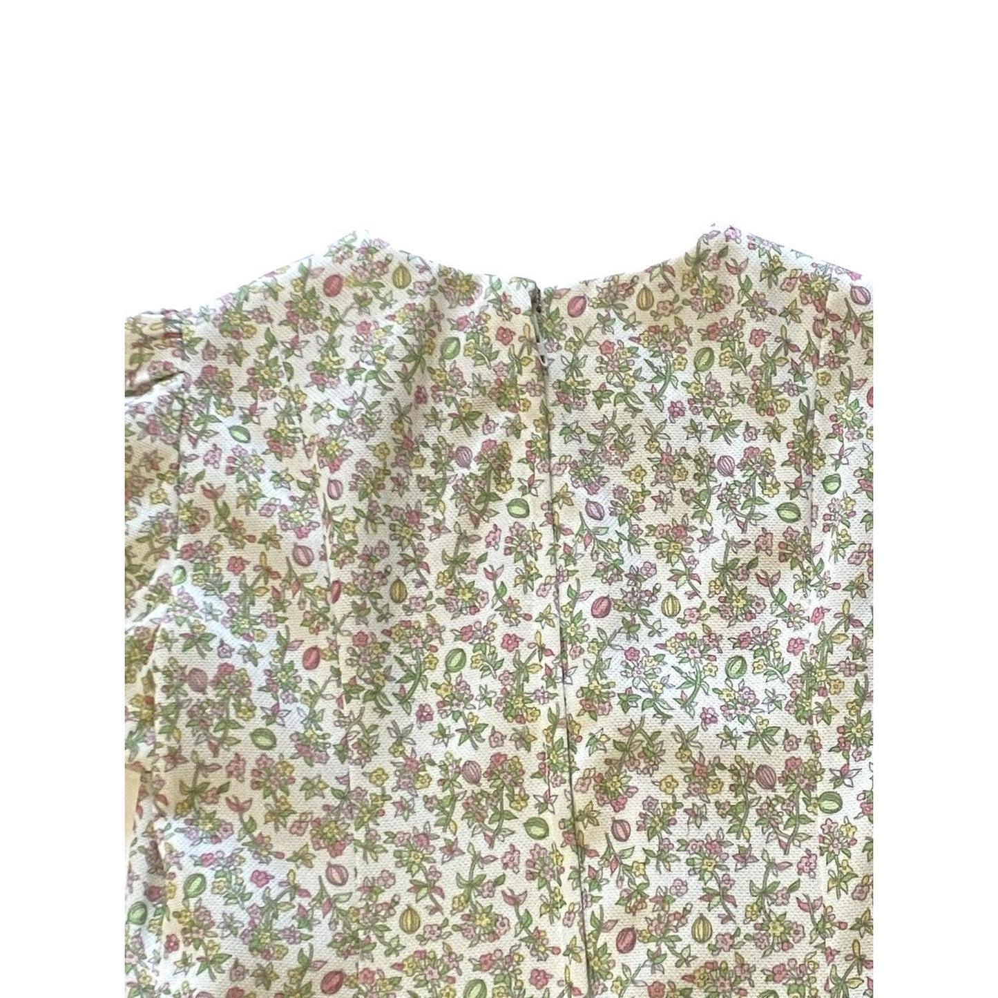 Vintage Girls Handmade Dress Jacket Set Floral Flowers Spring Homemade Cottage I