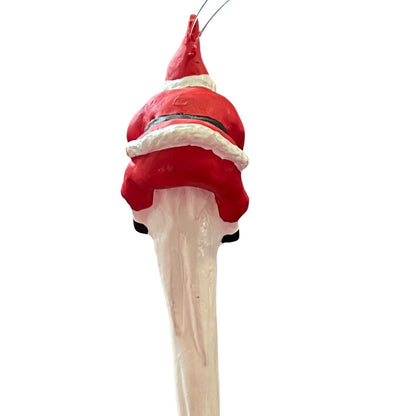 Santa Claus Icicle Resin Painted Christmas Ornament Holiday Cute Whimsical