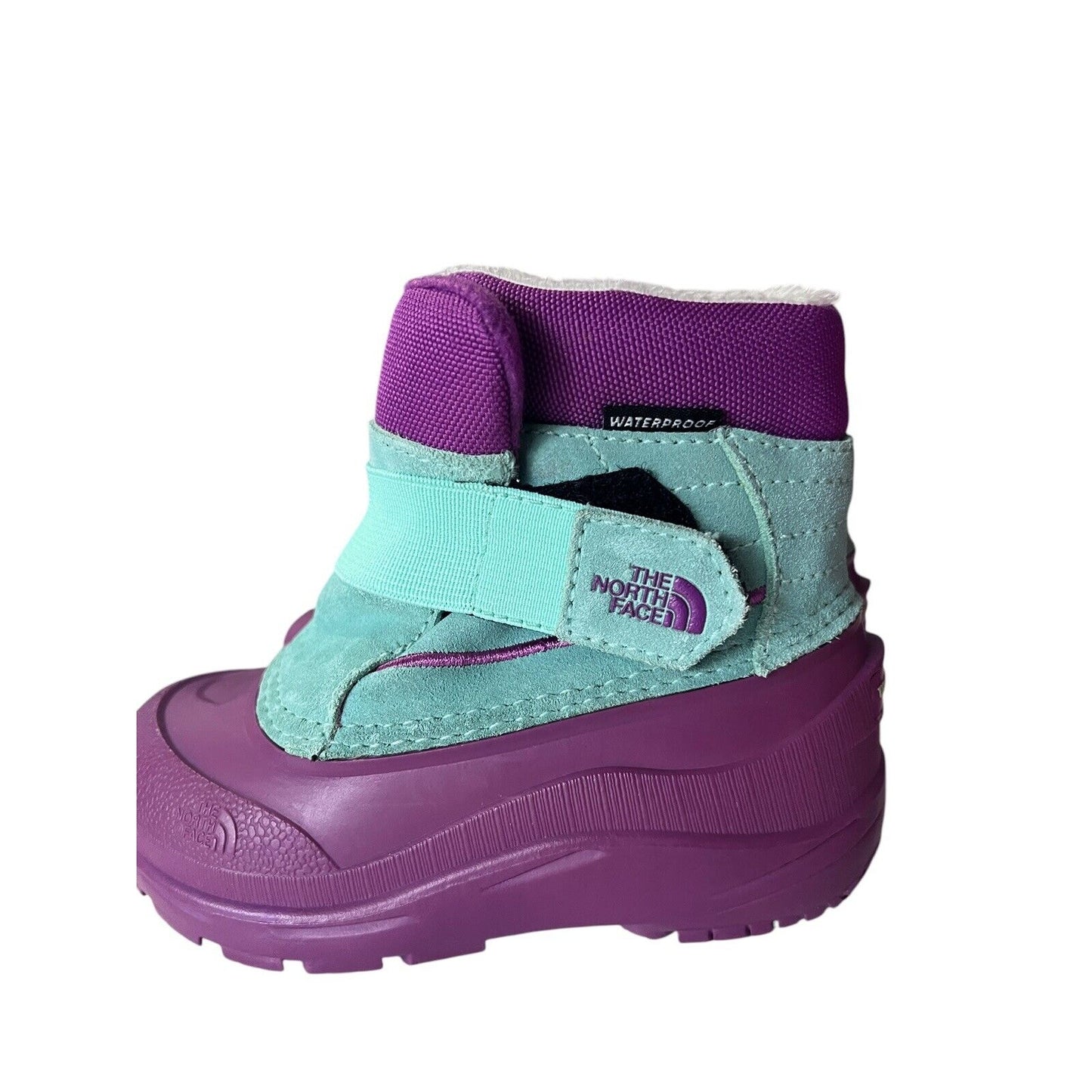 The North Face Toddler Alpenglow Snow Boots Purple Teal Waterproof Size 9