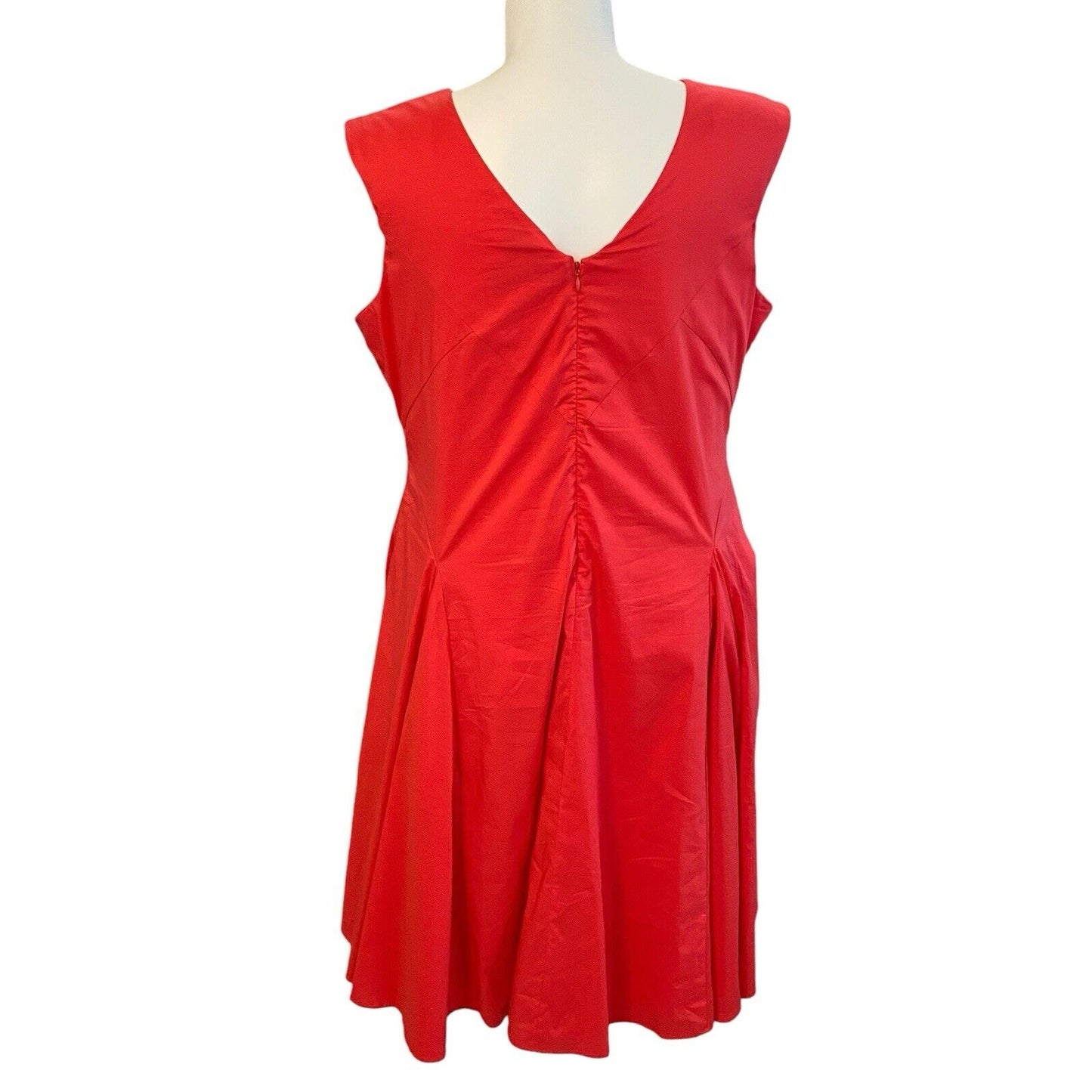 Jessica London Plus Size 18 Red Sleeveless Fit And Flare Party Dress Garden