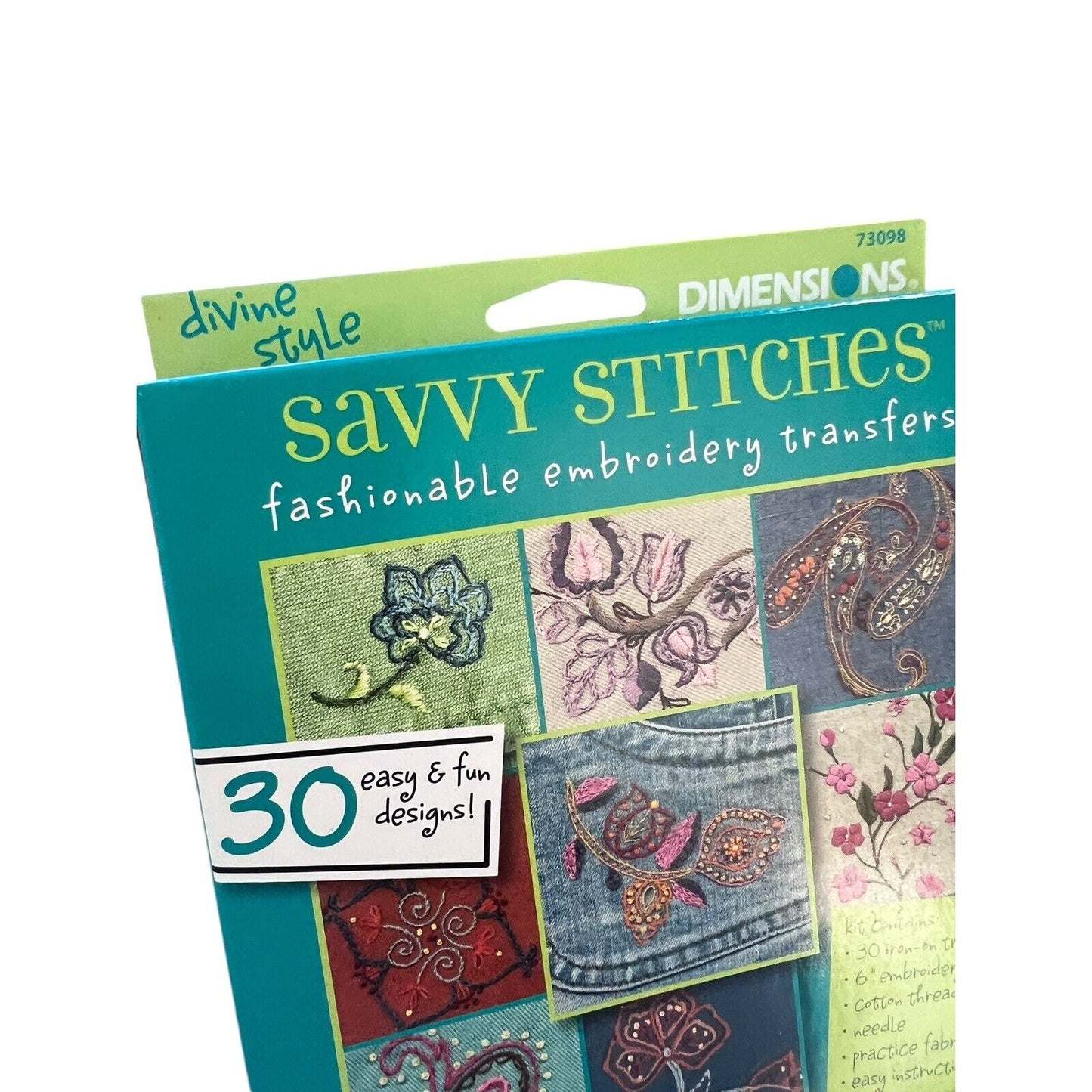 Dimensions Savvy Stitches Embroidery Transfers Divine Style Sewing Craft NEW