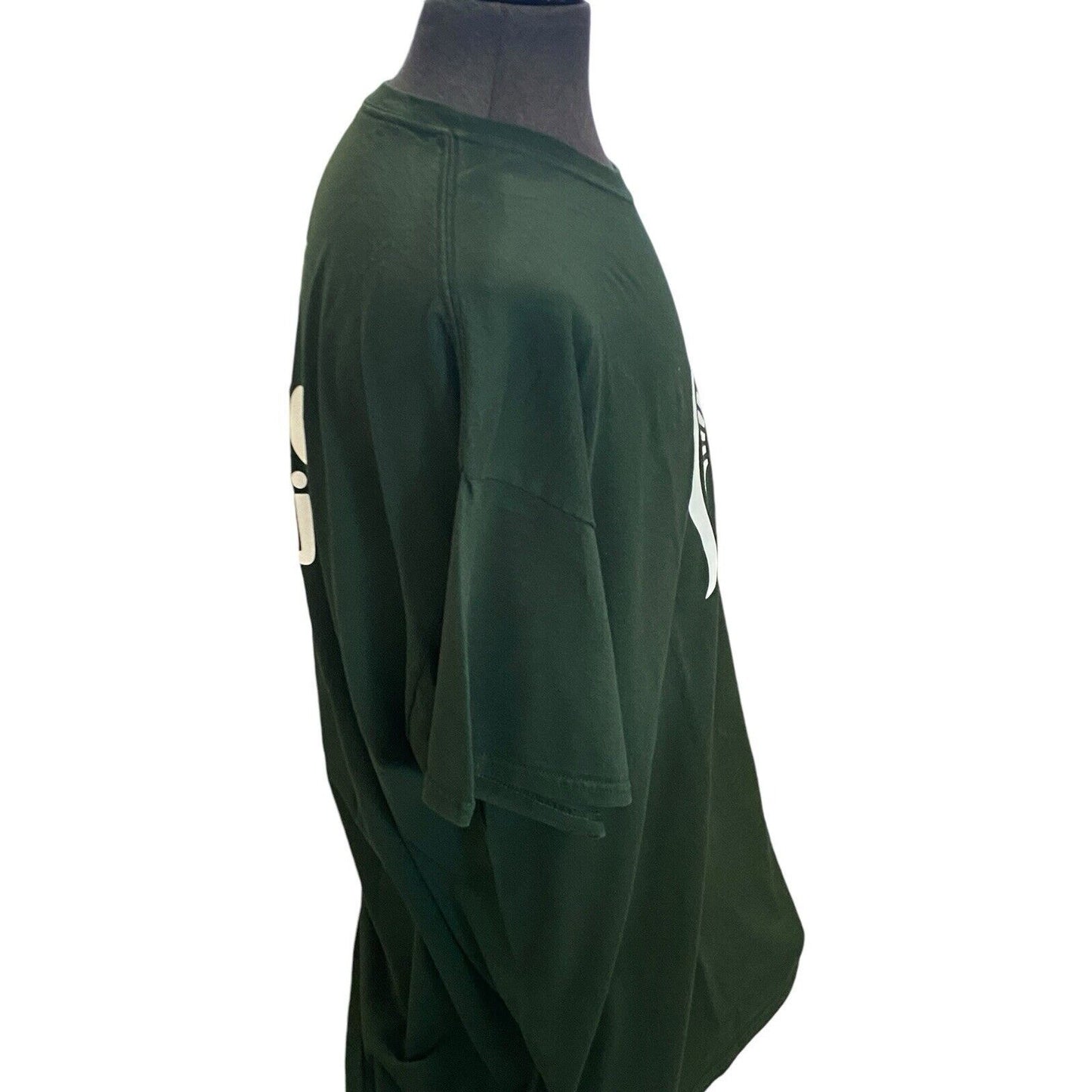 Size 2XL Gildan Michigan State Spartans T Shirt Short Sleeve Green White Tee