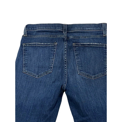 Size 27 Current Elliott Women Jeans Skinny Medium Wash Distressed Hem Raw
