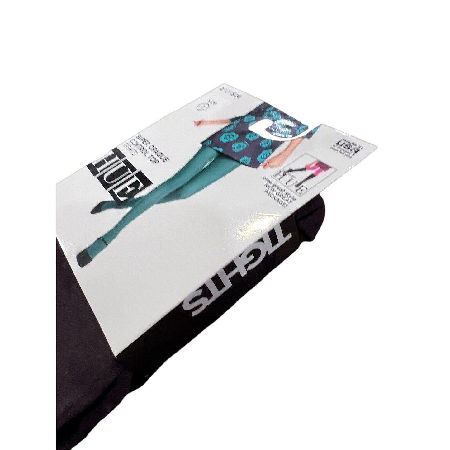 Hue Super Opaque Tights Smooth Control Top Size 2 5'5" - 6'0" Espresso 90 Den