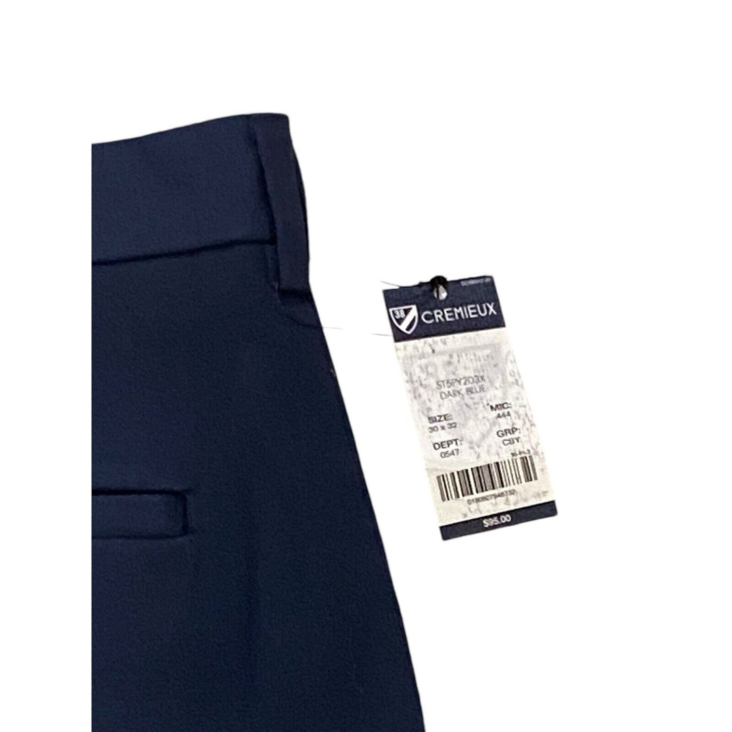 30x32 Cremieux Chino Pants Mens Navy Blue Comfort Straight Fit NWT