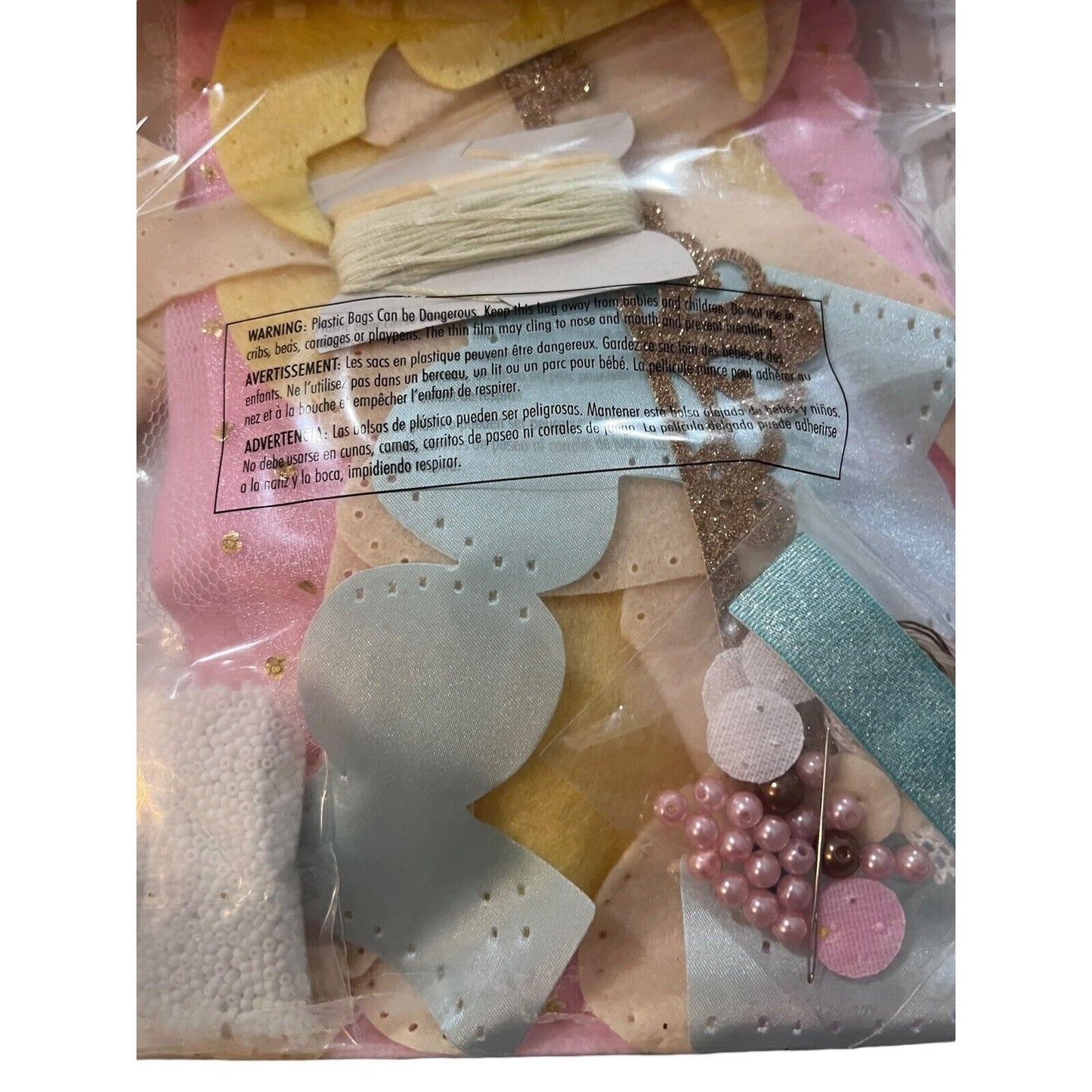 Blonde Princess Doll Feltworks Fun Embroidery Kit by Dimensions NEW Sealed Kids