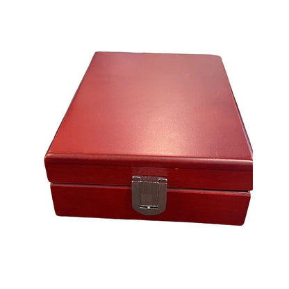 Gift Set of 3 Wood & Metal Wine Bottle Stopper Set in Wood Case