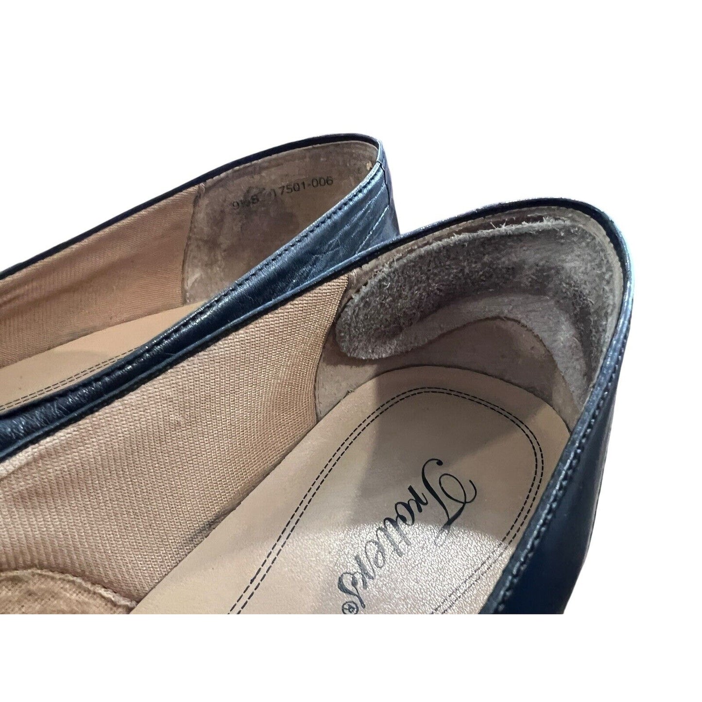 Vintage TROTTERS LILA Woven Leather Black Oxford Shoes Flats 9.5 S (AAA)