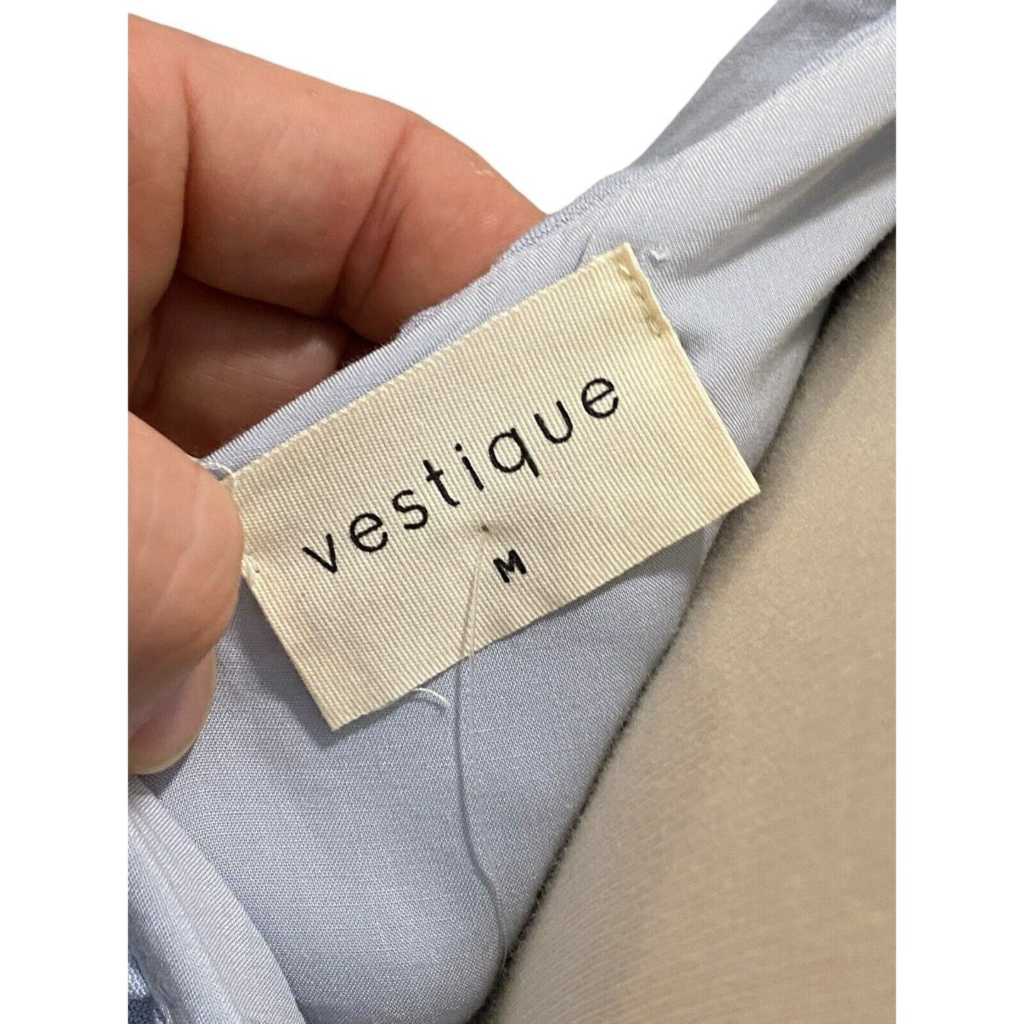 Size Medium Vestique Blue One Shoulder Ruffled Women's Dress NWT