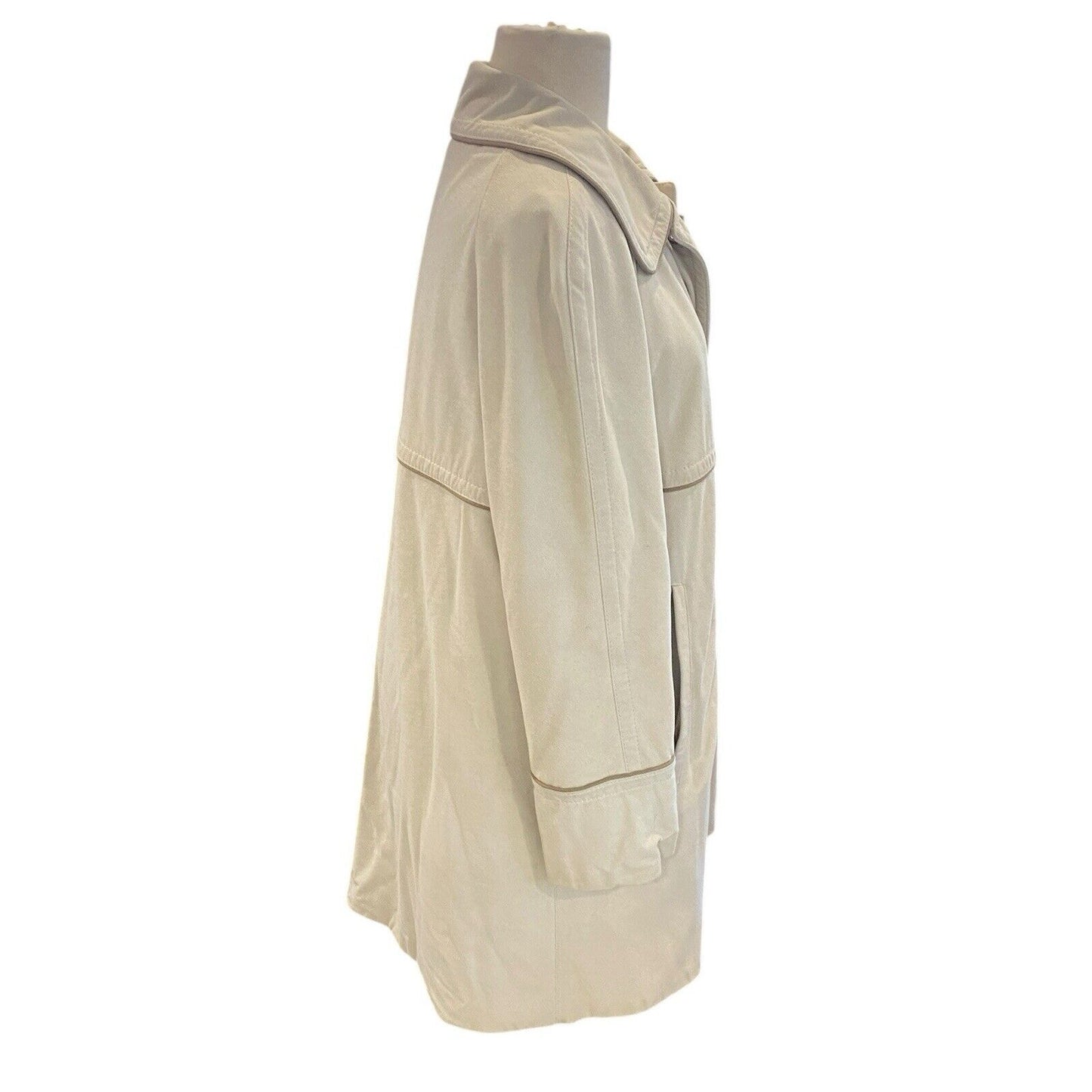 Vintage Forecaster Of Boston Coat Womens 11/12 Cream Classic Lined Pockets