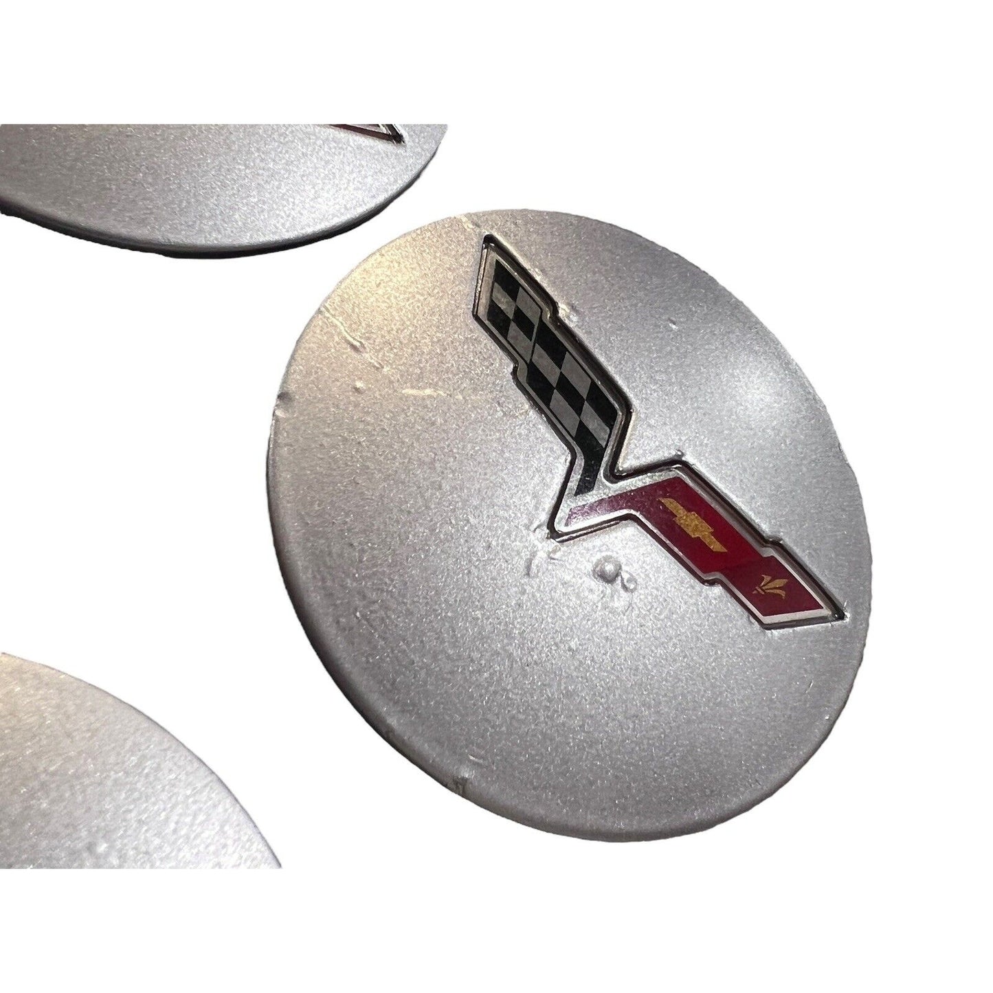 2008-2013 Chevy Corvette Silver Center Caps OEM GM 9595010 Set of 4