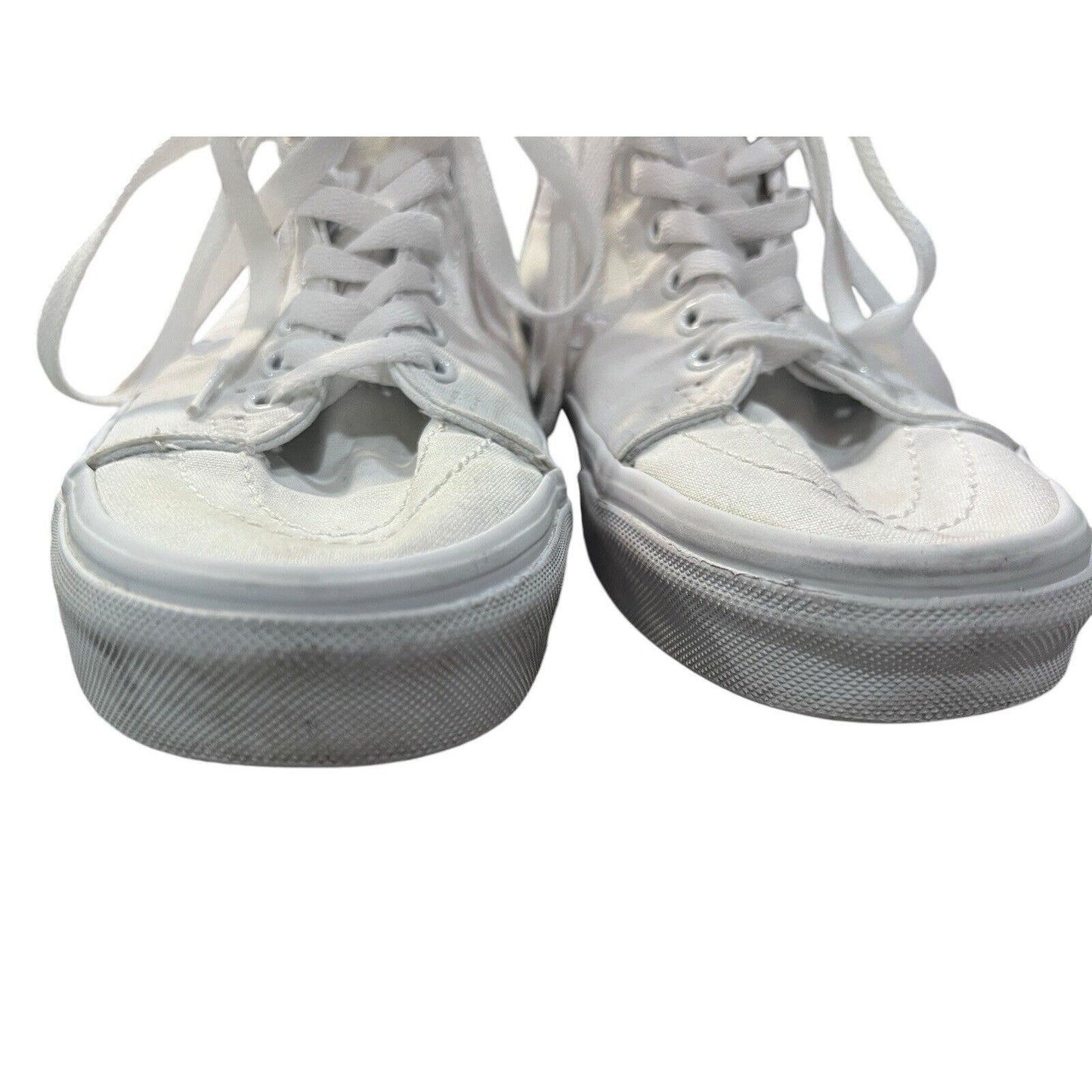 Vans Shoes Womens 8.5 Old Skool High Top Skate Sneakers White Canvas Lace Up