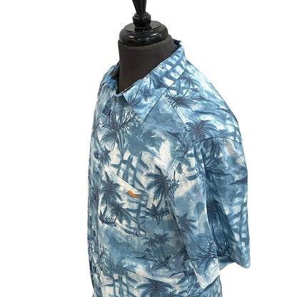 SALT LIFE Live Salty Short Sleeve Hawaiian Shirt Fishing Outdoor Boating Size Sm