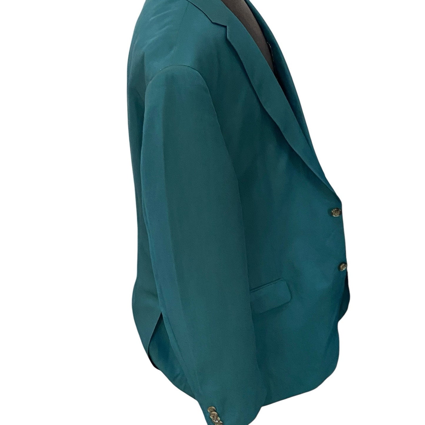 NEW Indochino Mens Teal Green Silk Linen Newbury Blazer Jacket Sz 52