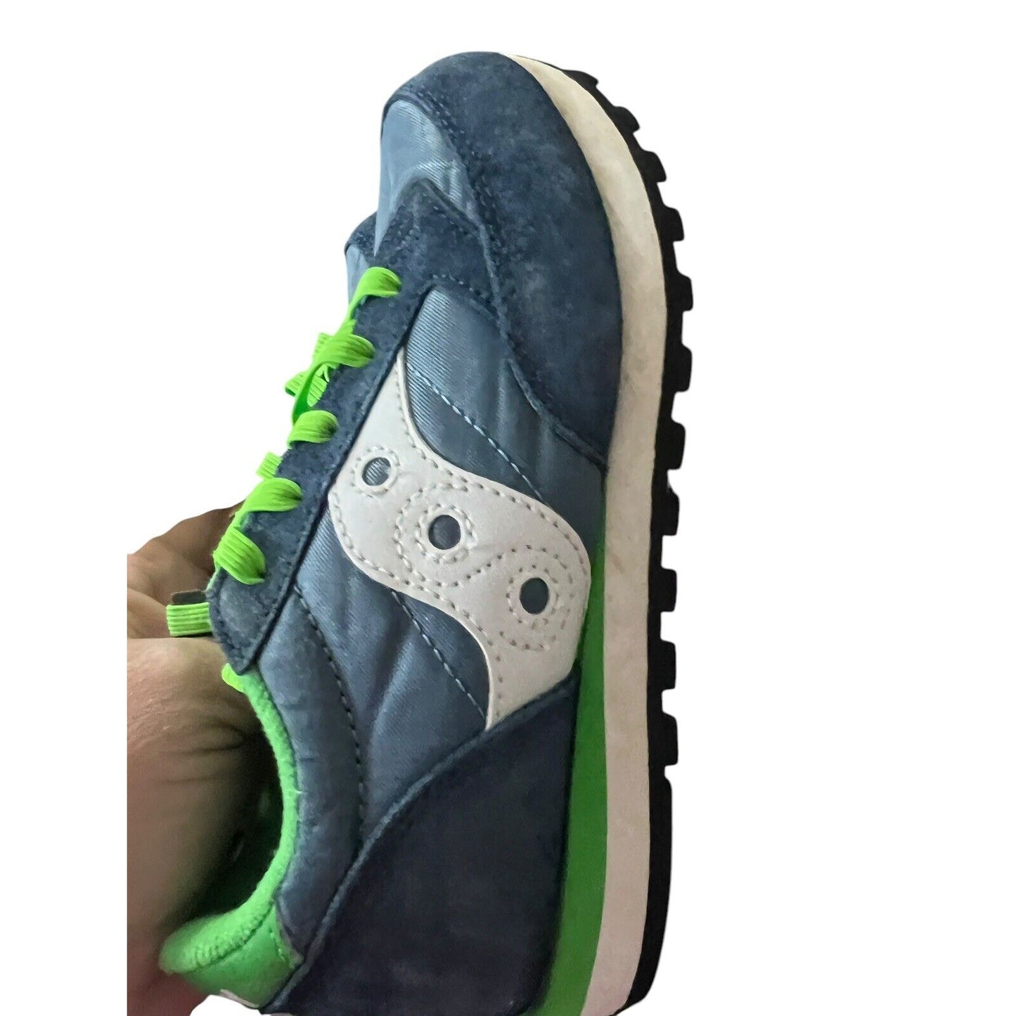 Saucony Jazz Original SK266316 Blue Green Suede Sneakers Shoes Youth 13