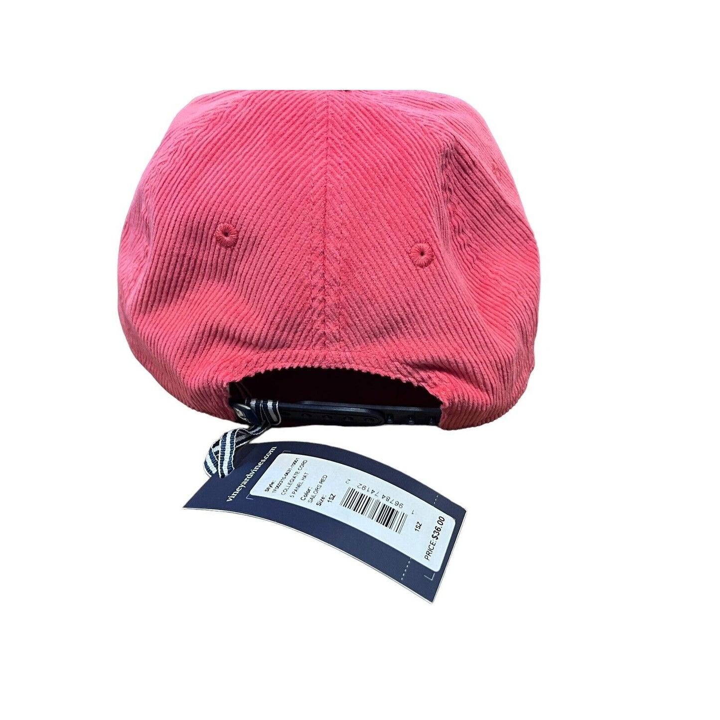 NWT Vineyard Vines Snapback Pink 5 Panel Corduroy Embroidered Logo Hat