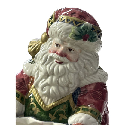 Fitz and Floyd Santa Claus St Nick Home Fragrance Ceramic Candle Holder Holiday