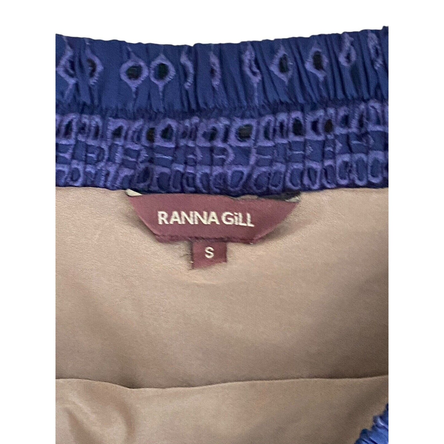 Size Small Anthropologie Ranna Gill Eyelet Off-The-Shoulder Romper Broderie