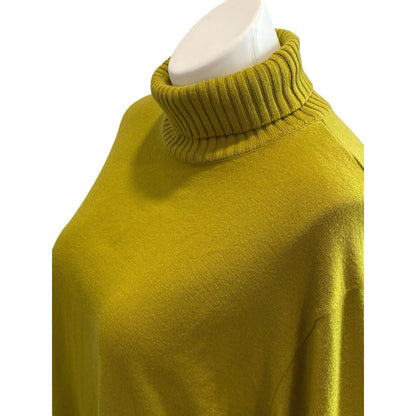 3X Gispa Made In Italy Green Turtle Neck Wool Blend Sweater