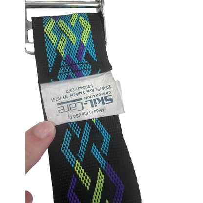 Skil-Care Geo Pattern Gait Belt 60 Inch Length Made In USA Green Weave Nylon