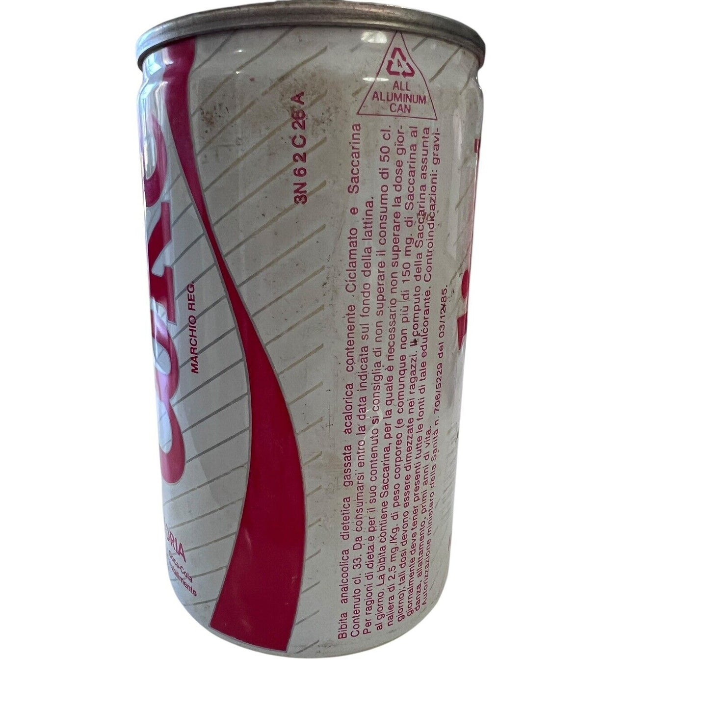 Vintage Diet Coke Coca Cola Soda Can Italy 1987 Italian
