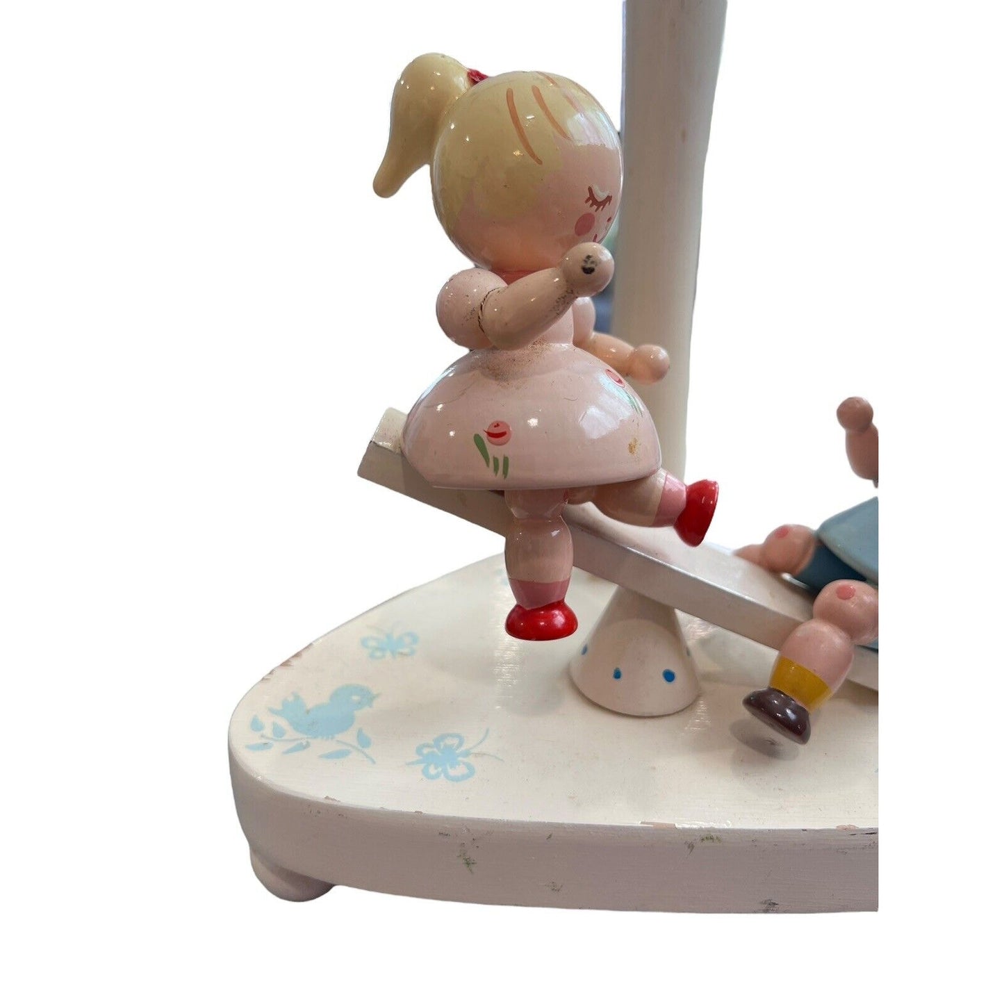 Vintage 1960s Wooden Nursery Lamp Young Designs Inc Boy/Girl Tested Works NY USA