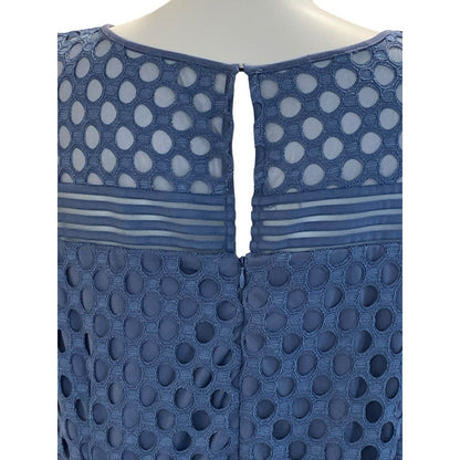 Size 26 Lane Bryant Slate Blue Lace Sleeveless Dress Plus Curvy Party Dress