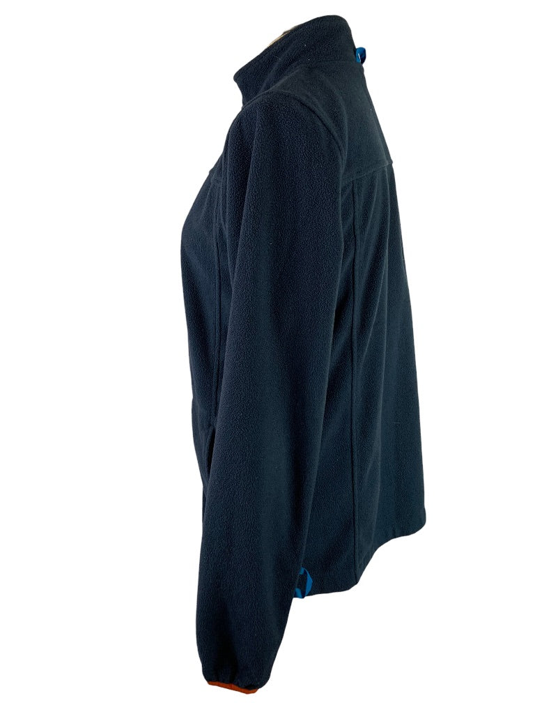 XL (18/20) Lands' End Women's Full Zip Navy Blue Fleece Jacket Fitted