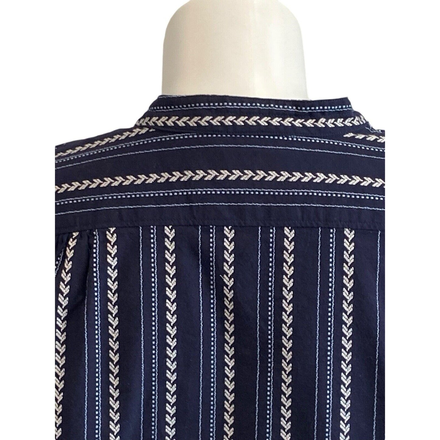 Size XL J. Peterman Tunic Top Navy Blue Great Basin Blouse