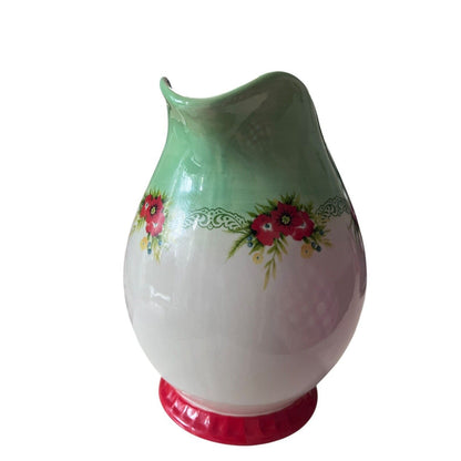 Pioneer Woman Christmas Holiday Cheer Garland 9" Stoneware Pitcher
