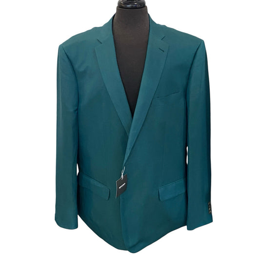 NEW Indochino Mens Teal Green Silk Linen Newbury Blazer Jacket Sz 52