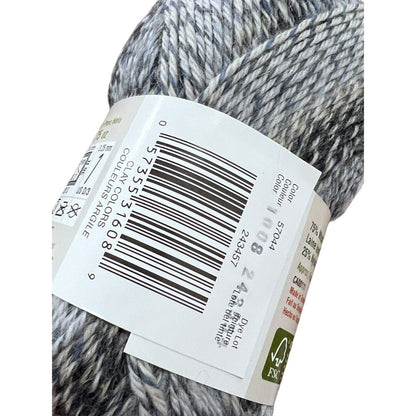 2 Skeins Patons Kroy Sock Yarn Jacquards 75% Wool 25% Nylon Clay Color Blue Gray