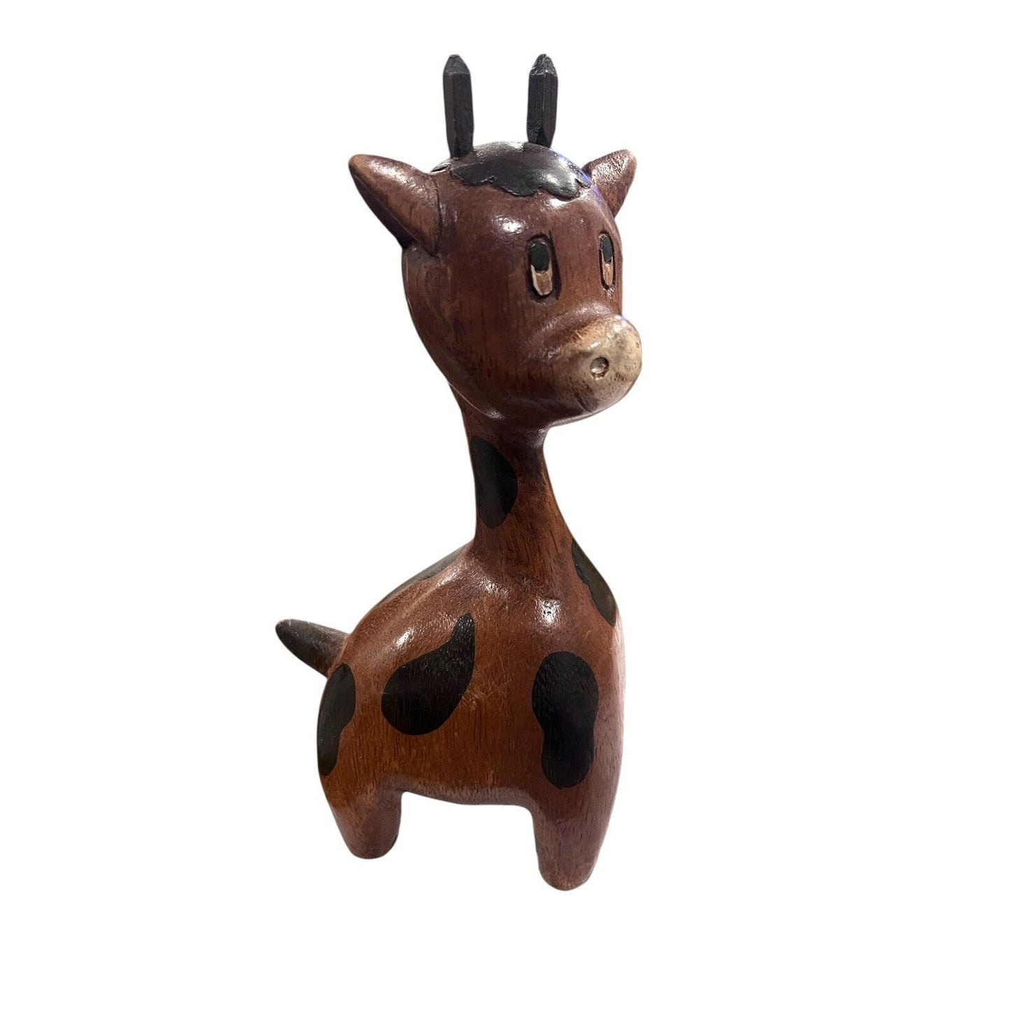 Wooden Baby Giraffe Figurine Cute Hand Made Figure Baby Nursery Decor Safari