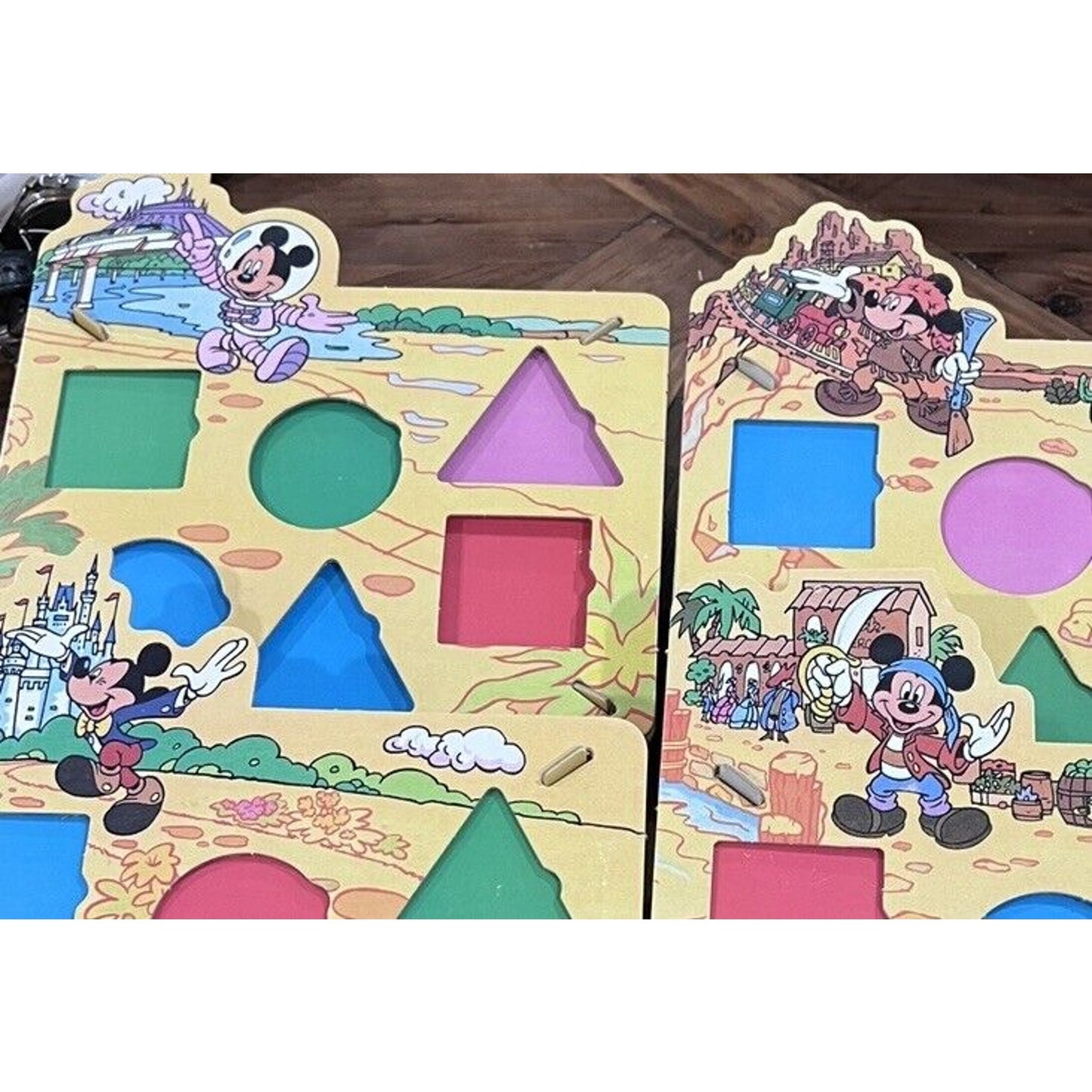 Vintage Disney Follow That Mouse Game 4 Player Boards 1978 Milton Bradley Parts