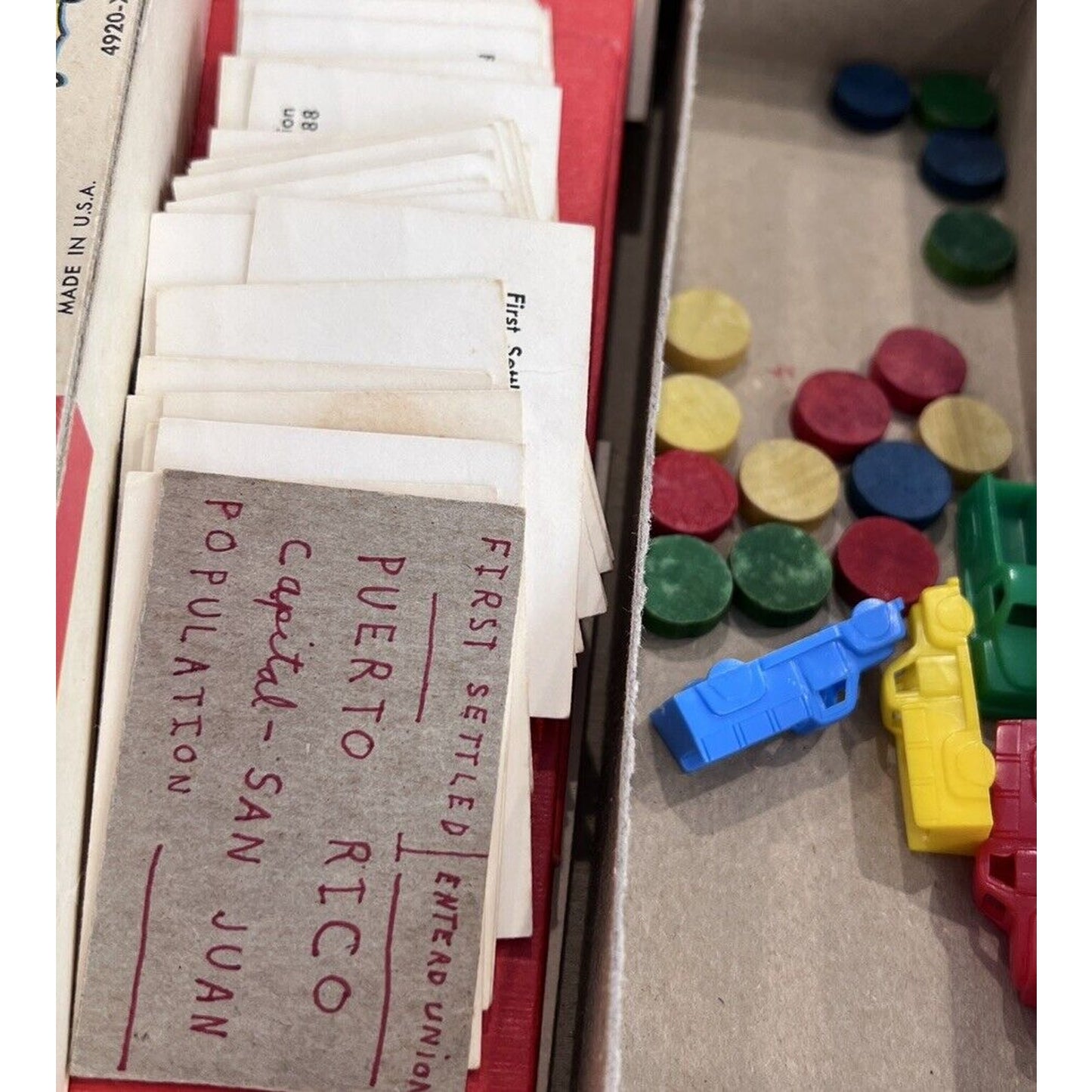 Game Of The States Milton Bradley 1978 RARE Vintage Family Student USA Map 4920