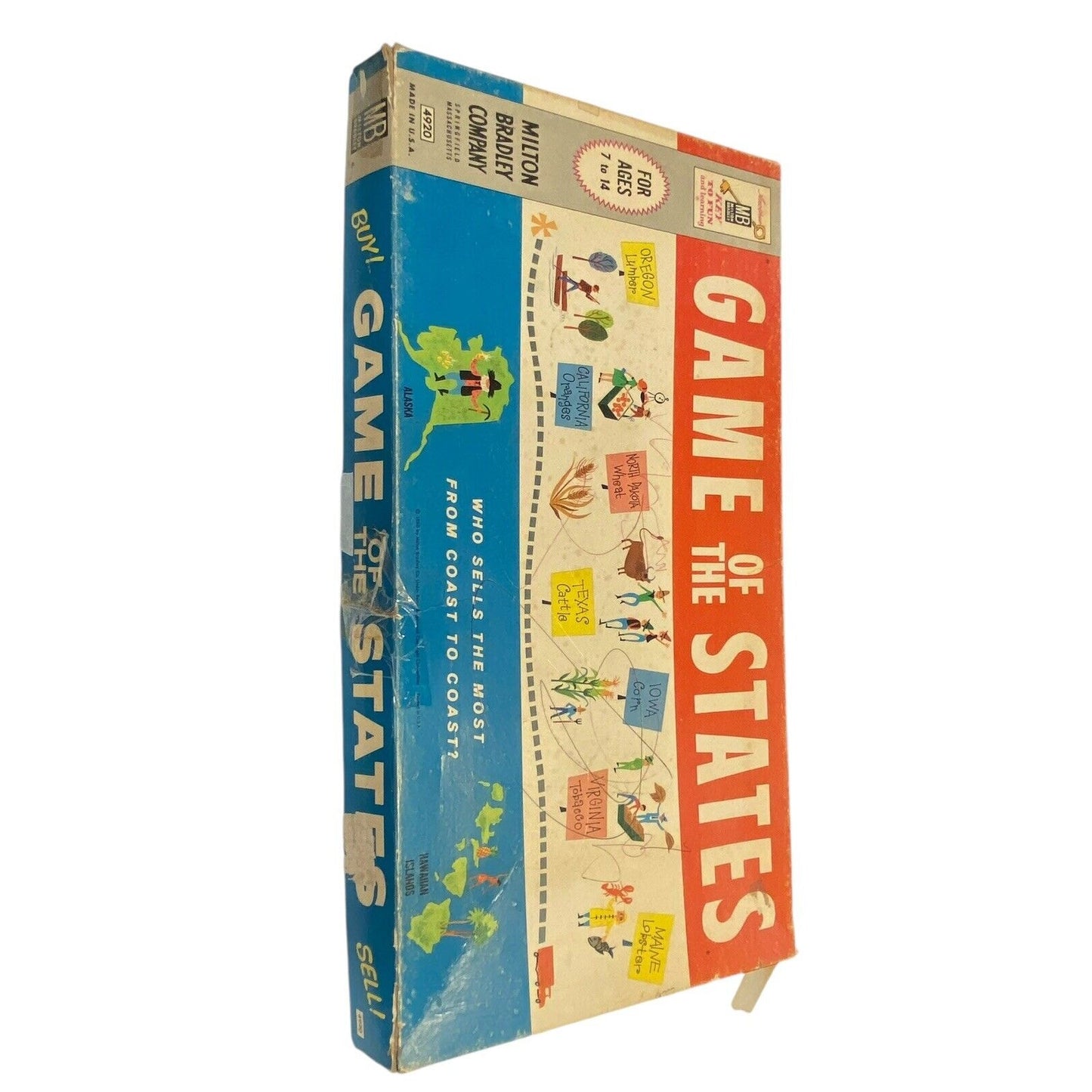 Game Of The States Milton Bradley 1978 RARE Vintage Family Student USA Map 4920
