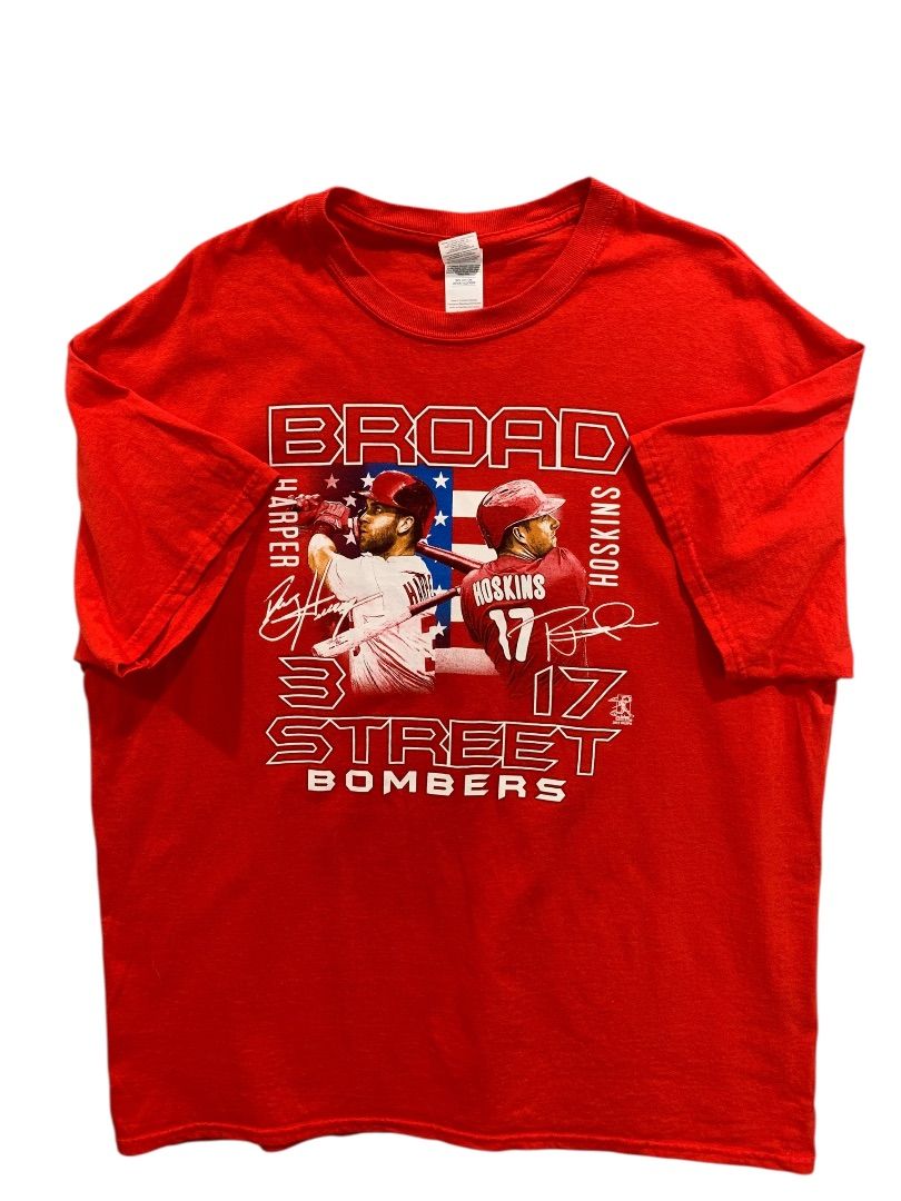 XL Mens Tshirt Baseball Broad Street Bombers Harper Hoskins Philadelphia