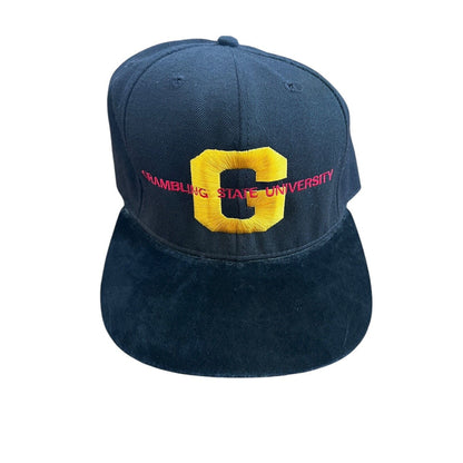 Vintage Grambling State University Tigers Snapback Hat Cap Suede Brim