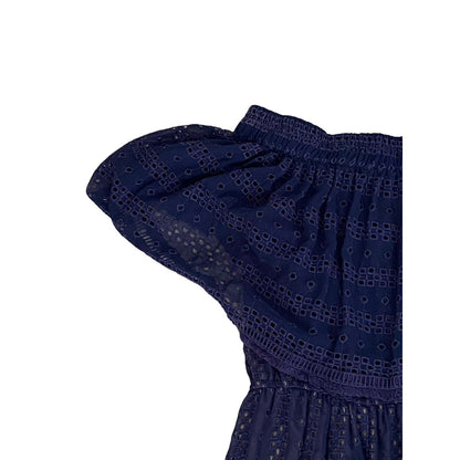 Size Small Anthropologie Ranna Gill Eyelet Off-The-Shoulder Romper Broderie